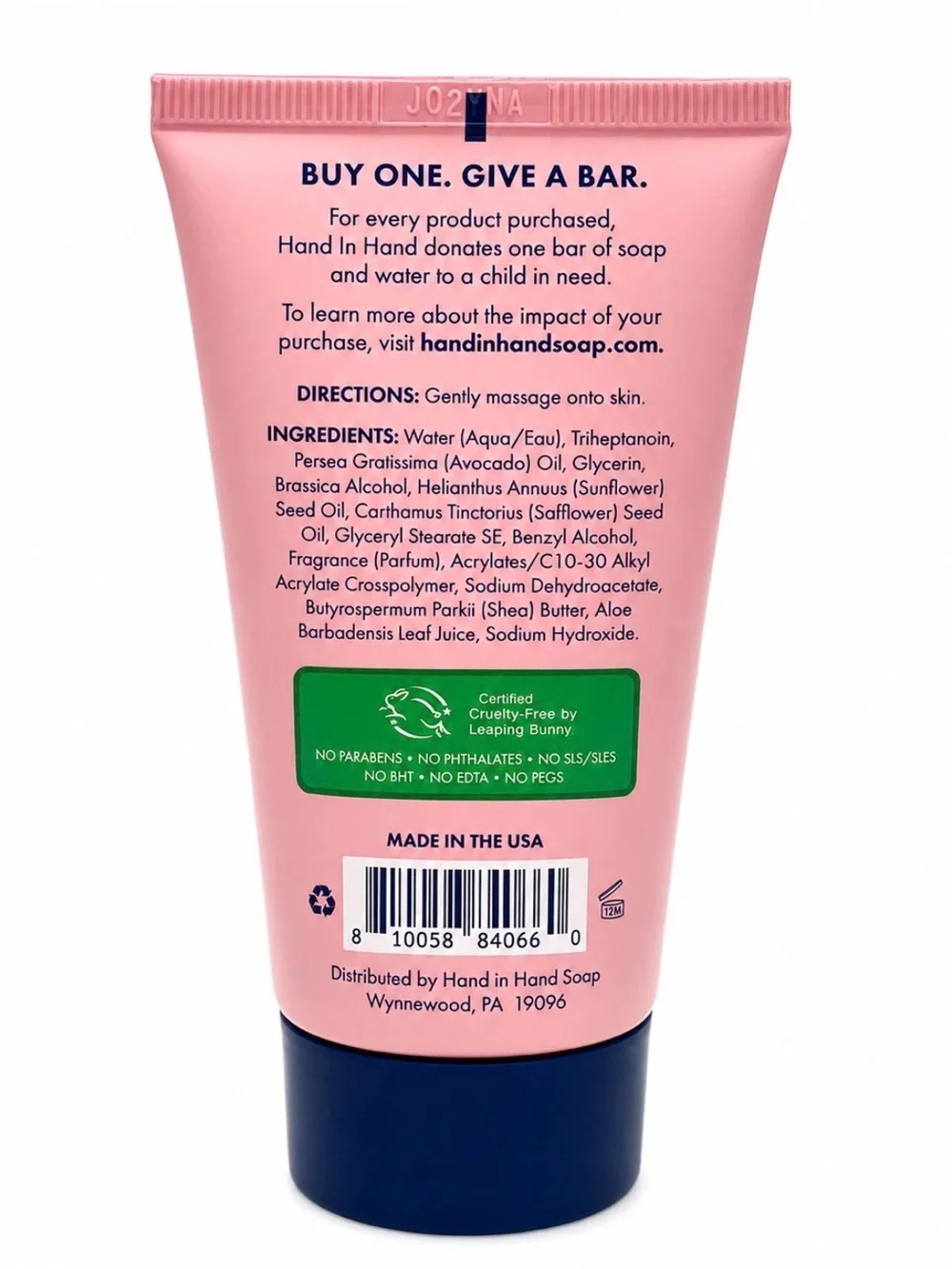 Hand in Hand Body Lotion, Cactus Blossom, Bergamot & Crisp Basil 2 oz